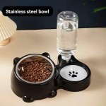 Safe Automatic Pet Feeder Water Dispenser Integrated Feeding System Cats Dogs No Battery Power Needed Slanted Mouth