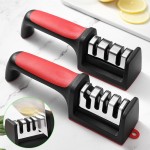 Food Grade Segment Knife Sharpener Kitchen Multifunctional Handheld Fast Sharpening Stone Three-stage Cutting Supplies