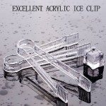 Premium Quality Clear Plastic Barbecue BBQ Clip Bread Food Ice Clamp Tongs Tool Bar Kitchen Accessories