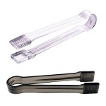 Premium Quality Clear Plastic Barbecue BBQ Clip Bread Food Ice Clamp Tongs Tool Bar Kitchen Accessories