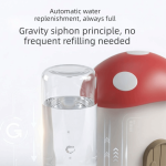 Premium Mushroom Pet Automatic Feeder Large Capacity Gravity Refill Cat Water Dispenser Moisture-proof Dry Wet Separation