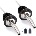 Premium Quality Stainless Steel Wine Bottle Stopper Olive Oil Pourer Dispenser Spout Liquor Bar Accessories