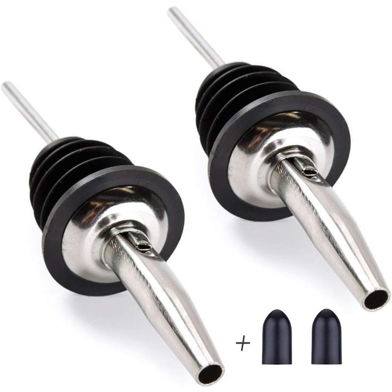 Premium Quality Stainless Steel Wine Bottle Stopper Olive Oil Pourer Dispenser Spout Liquor Bar Accessories