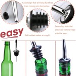 Premium Quality Stainless Steel Wine Bottle Stopper Olive Oil Pourer Dispenser Spout Liquor Bar Accessories
