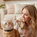 Multi-functional Breathable Sturdy Muzzle Mask Cat Head Cover Space Hood Ball shaped Kitten Protective Helmet Anti-bite Pet Grooming Supplies