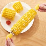 Anti-slip 1Pair Corn Holder Stainless Steel Cob Holders Skewers Home Cooking BBQ Parties Camping