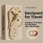 Eco-friendly Non-slip Foldable Travel Slippers Soft Lightweight EVA Hotel Flip Flops Comfortable Flat Heels Bathroom Men Women