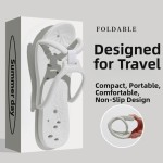 Eco-friendly Non-slip Foldable Travel Slippers Soft Lightweight EVA Hotel Flip Flops Comfortable Flat Heels Bathroom Men Women