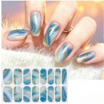 Soft Marble Ink Glitter Nail Wraps Self Adhesive Watercolor Stickers DIY Manicure Strips Fingernail Salon Home