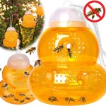 Precision Gourd-Shape Bee Trap Garden Hanging Hornet Yellow Jacket Catcher Wasp Killer Insect Traps Pest Control Container