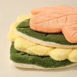 Premium Quality Leaf Hanging Towel Set Coral Fleece Thick Absorbent Kitchen Hand Bathroom Household Use