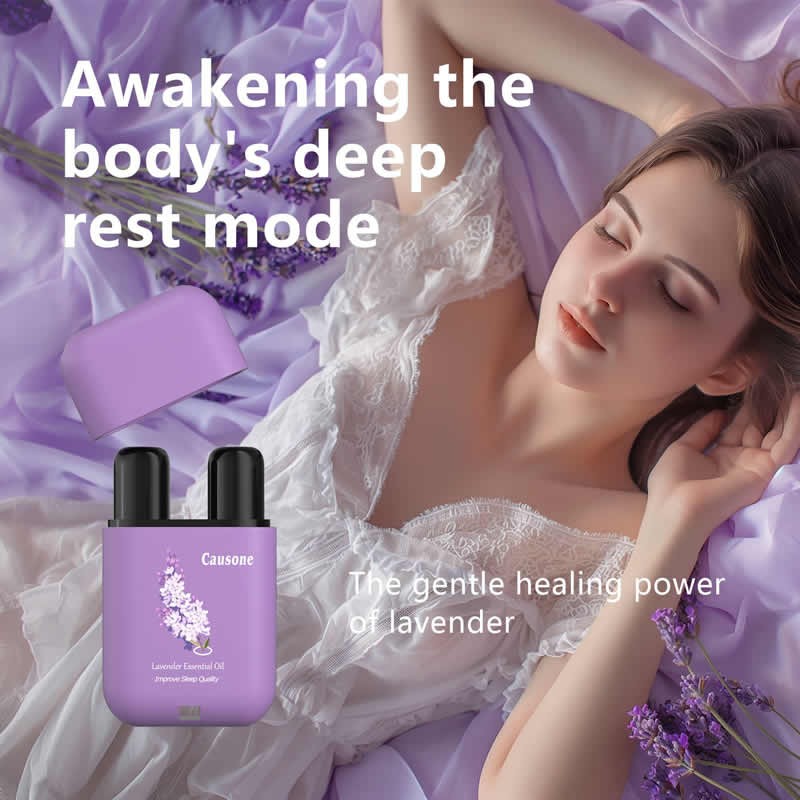 Lightweight Lavender essential oil invigorate mind while nasal cannula relieve emotions