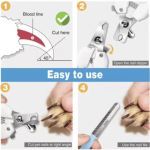Portable Professional Pet Nail Clipper Dogs Cats Stainless Steel Labor-Saving Cat Trimmer Convenient Dog Grooming Tool