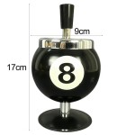 Durable Ash Case Large Windproof Heat Resistant Three Bayonets Lid Fashion Pool Billiard Ball Design Ashtray Ornament Bar
