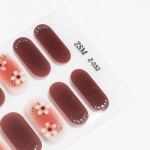Stackable 16 Finger Nail Sticker 3d Imitation Diamond Oil Film Stamping Waterproof Full Stick