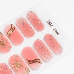 Stackable 16 Finger Nail Sticker 3d Imitation Diamond Oil Film Stamping Waterproof Full Stick