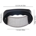 Food Grade Stainless Steel Garlic Press Metal Plastic One-Press Design Easy Clean Effort-Saving