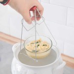 Food Grade Stainless Steel Kitchen Plate Gripper Dish Clamp Tongs Anti-Scald Non-Slip Oven Bowl Clip Essential Tool