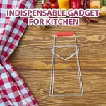 Food Grade Stainless Steel Kitchen Plate Gripper Dish Clamp Tongs Anti-Scald Non-Slip Oven Bowl Clip Essential Tool