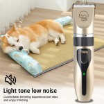 360 Degree Rotation Professional USB Rechargeable Dog Hair Clippers Silent 4-in-1 Electric Pet Grooming Tool Trimmer