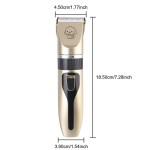 360 Degree Rotation Professional USB Rechargeable Dog Hair Clippers Silent 4-in-1 Electric Pet Grooming Tool Trimmer