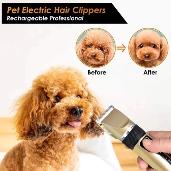 360 Degree Rotation Professional USB Rechargeable Dog Hair Clippers Silent 4-in-1 Electric Pet Grooming Tool Trimmer