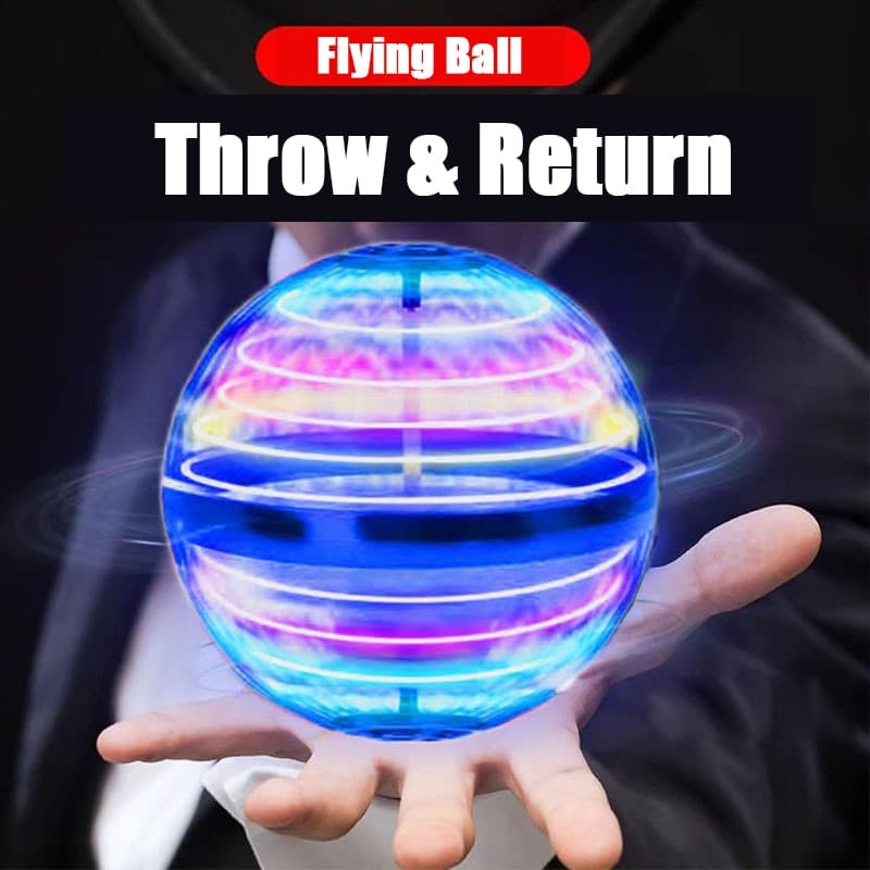 Pocket-sized 360° Rotating Hover Flying Ball Kids Hand-Control Color LED Cosmic Globe Indoor Outdoor Play Toy