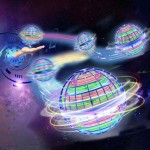 Pocket-sized 360° Rotating Hover Flying Ball Kids Hand-Control Color LED Cosmic Globe Indoor Outdoor Play Toy