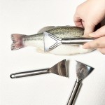 Lightweight Stainless Steel Fish Scale Scraper Household Quick Removal Tool Manual Remover Kitchen Non-Slip Brush