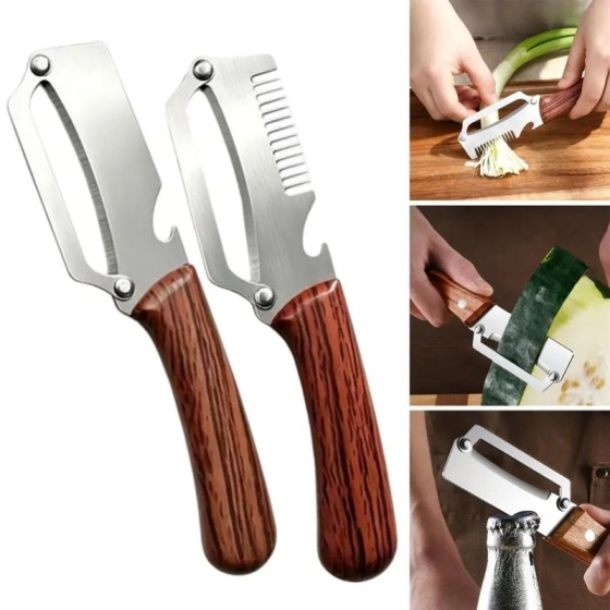 Non-stick Steel Peeler Handle Peeling Slicing Fruits Vegetables Durable Smooth Operation Knife