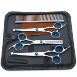 Nickel Free Pet Grooming Scissors Round Head Professional Stainless Steel Dog Hair Durable Shears Animal Cutting Portable Set