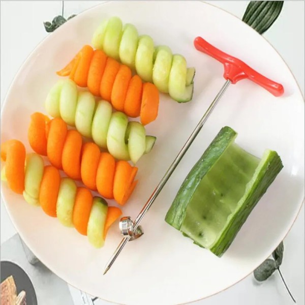 Ergonomic Handle Potato Spiral Cutter Manual Roller French Fry Making Twist Shredder Grater Kitchen Gadget Cooking Tools Vegetable Slicer
