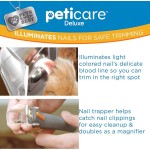 Weather Resistant Professional LED Pet Nail Clipper 5X Magnification Illuminated Safe Precise Trimming Grooming Tool Stainless Steel Cutter Small Large Dogs Cats All Breeds Reptiles Pets