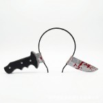 Non-toxic Halloween Headband Decor Simulation Knife Blade Through Head Hair Hoop Ghost Festival Costume Accessory