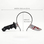 Non-toxic Halloween Headband Decor Simulation Knife Blade Through Head Hair Hoop Ghost Festival Costume Accessory