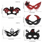 Durable Novelty Skull Half-Face Mask Bat Cosplay Masquerade Spider Fancy Prom Halloween Festival Party Makeup