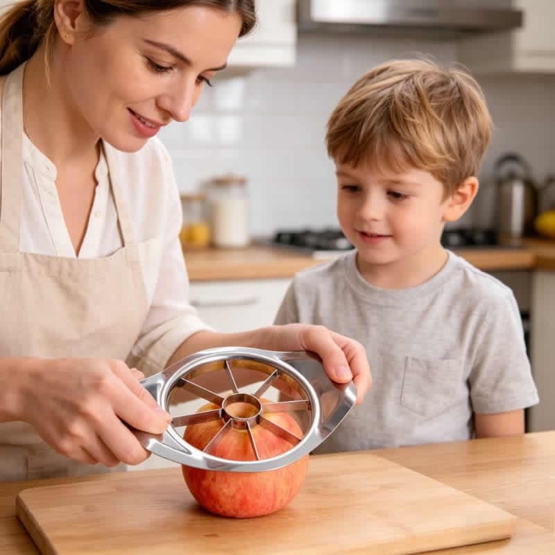 Heat Resistant Stainless Steel Apple Slicer Upgraded 8-Blade Sharp Fruit Cutter Comfort Handle Kitchen Gadget Vegetable Tools