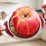 Heat Resistant Stainless Steel Apple Slicer Upgraded 8-Blade Sharp Fruit Cutter Comfort Handle Kitchen Gadget Vegetable Tools