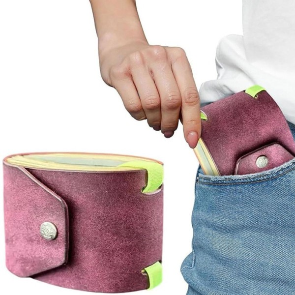 Washable Quick Cash Access Leather Wallet Keeper Slim Portable Card Holder Men Women