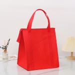 Durable Handheld Cooler Bag Thickened Thermal Non-Woven Foldable School Lunch Grocery Shopping Bbq Trips