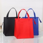 Durable Handheld Cooler Bag Thickened Thermal Non-Woven Foldable School Lunch Grocery Shopping Bbq Trips