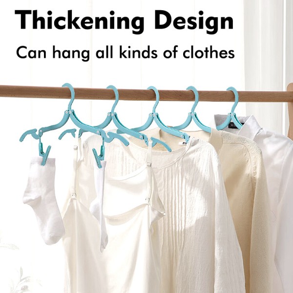 Durable Portable Hanger Set Foldable Clothes Hangers Travel Drying Rack Ideal Business Trips Outdoor Home Use