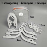 Durable Portable Hanger Set Foldable Clothes Hangers Travel Drying Rack Ideal Business Trips Outdoor Home Use