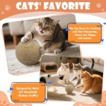 Portable Sisal Cat Toy Ball Large Not Easy Lose Self-Playing Chew Resistant Scratch Interactive Exercise Fun Pet Supply