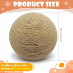 Portable Sisal Cat Toy Ball Large Not Easy Lose Self-Playing Chew Resistant Scratch Interactive Exercise Fun Pet Supply