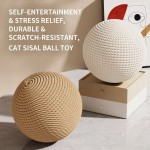Portable Sisal Cat Toy Ball Large Not Easy Lose Self-Playing Chew Resistant Scratch Interactive Exercise Fun Pet Supply
