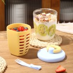 Food Grade Fruit Cup Lid Fork Spoon Bento Salad Container Draining Basket Portable Lunch Box Work Travel
