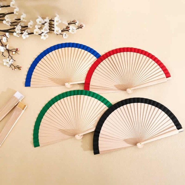 Adjustable Classic Plain Design Spanish Folding Fan Traditional Multipurpose Decorative 23cm Portable Handmade Summer Cooling
