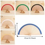 Adjustable Classic Plain Design Spanish Folding Fan Traditional Multipurpose Decorative 23cm Portable Handmade Summer Cooling