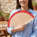 Adjustable Classic Plain Design Spanish Folding Fan Traditional Multipurpose Decorative 23cm Portable Handmade Summer Cooling